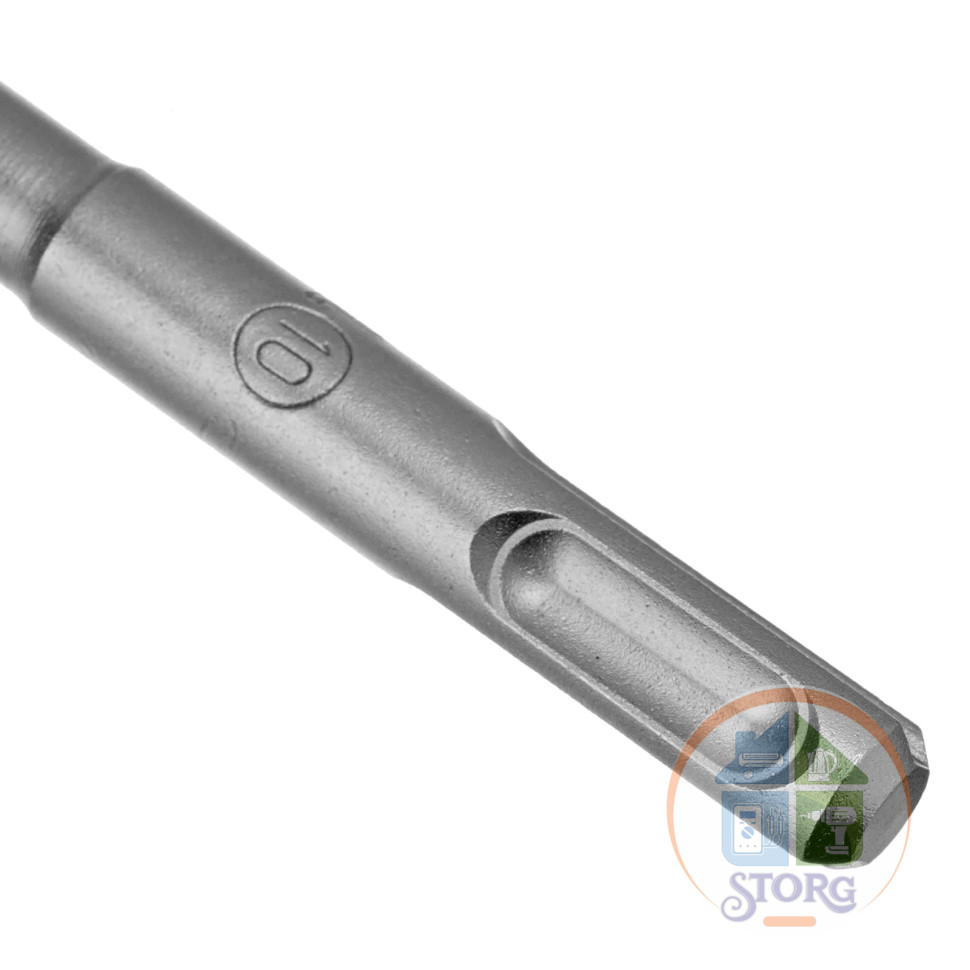 Бур по бетону, двойная спираль, Cobalt W-tip, 10x460 мм, SDS PLUS// Denzel
