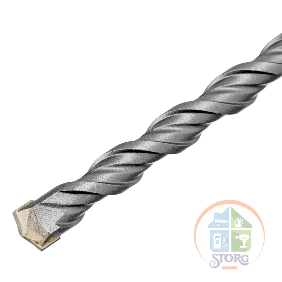 Бур по бетону, двойная спираль, Cobalt W-tip, 10x460 мм, SDS PLUS// Denzel