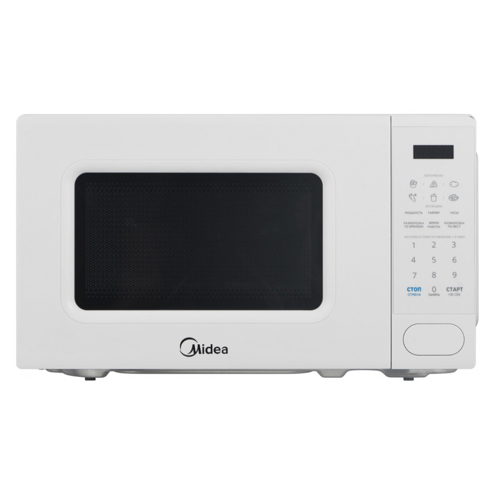 Микроволновая печь Midea EM720C2PR-W Белый, 20л, 700Вт, сенсор, LED‑дисплей, 10 мощн., 6-автопрог. Микроволновая печь Midea EM720C2PR-W Белый, 20л, 700Вт, сенсор, LED‑дисплей, 10 мощн., 6-автопрог.