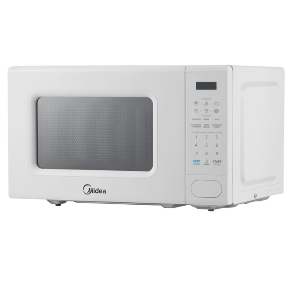 Микроволновая печь Midea EM720C2PR-W Белый, 20л, 700Вт, сенсор, LED‑дисплей, 10 мощн., 6-автопрог. Микроволновая печь Midea EM720C2PR-W Белый, 20л, 700Вт, сенсор, LED‑дисплей, 10 мощн., 6-автопрог.