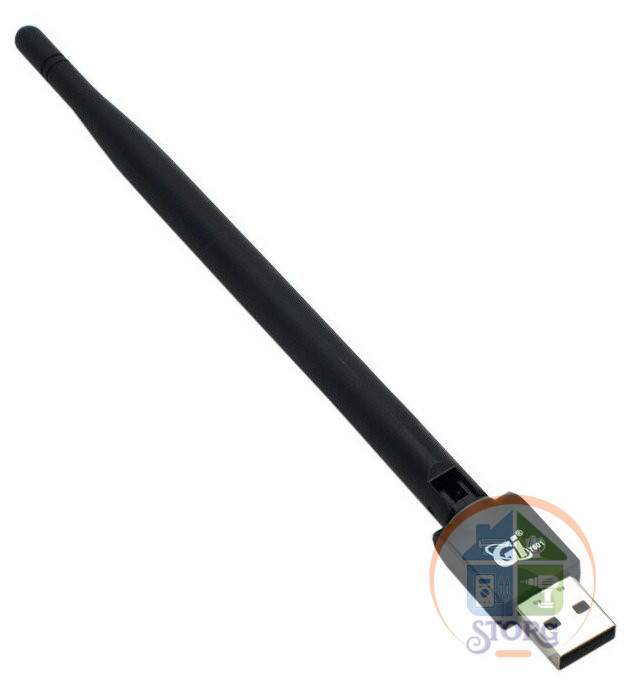Wi-Fi адаптер беспроводной GI 7601 WI-FI с внешней антенной ( для всех T2 приставок )