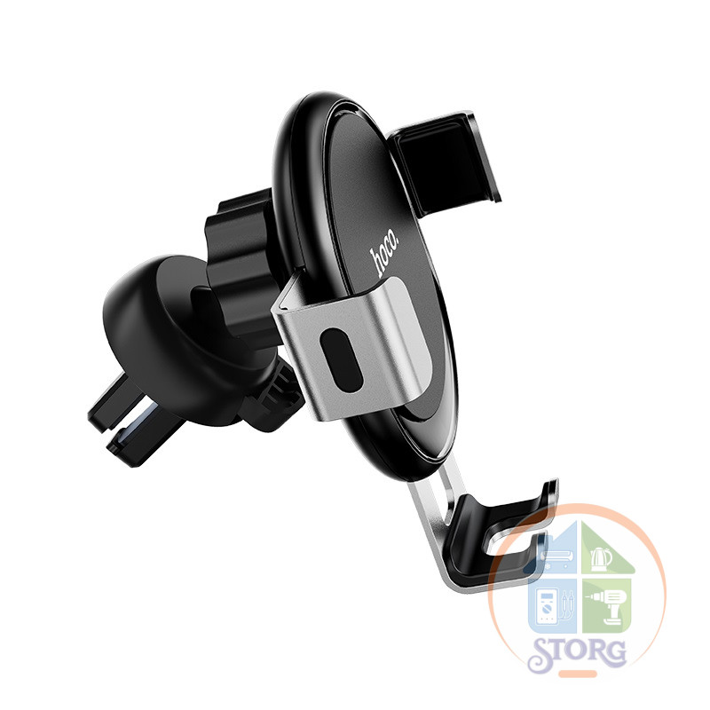 Автодержатель Hoco CA56 Metal armour air outlet gravity car holder (Black/Silver)