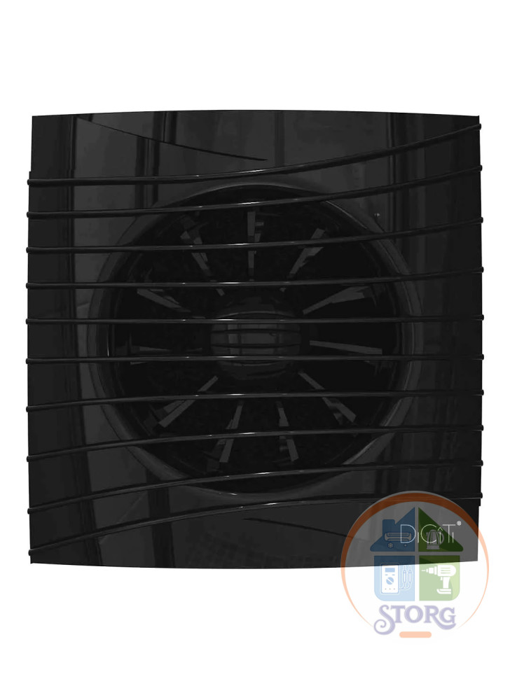 Вентилятор вытяжной SILENT 4C Obsidian с обратным клапаном D100, 155х155мм