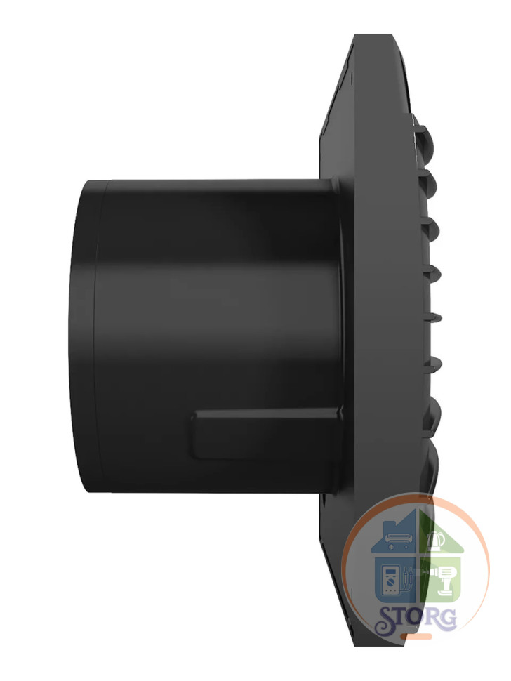 Вентилятор вытяжной SILENT 4C Obsidian с обратным клапаном D100, 155х155мм
