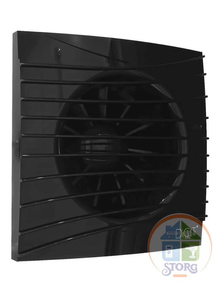 Вентилятор вытяжной SILENT 4C Obsidian с обратным клапаном D100, 155х155мм