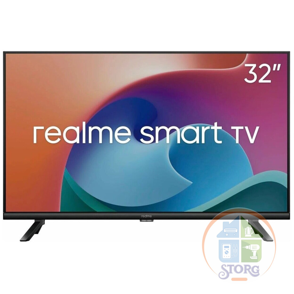 32" Телевизор REALME 32RMT101 1366x768 HD READY, 60 Гц, Wi-Fi, SMART TV, Android (Голосовое управление)