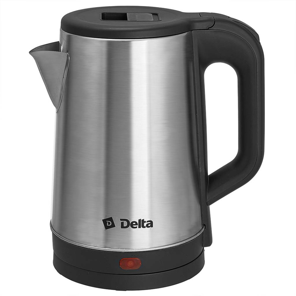 Чайник электрический DELTA DL-1118 (нерж.сталь/черный, объем 1,8л, 1500 Вт)