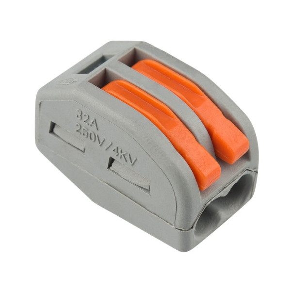 Универсальная многоразовая клемма 2-проводная, серая (0,08-2,5/4 мм) (50 шт./уп.) REXANT, 07-5252-4