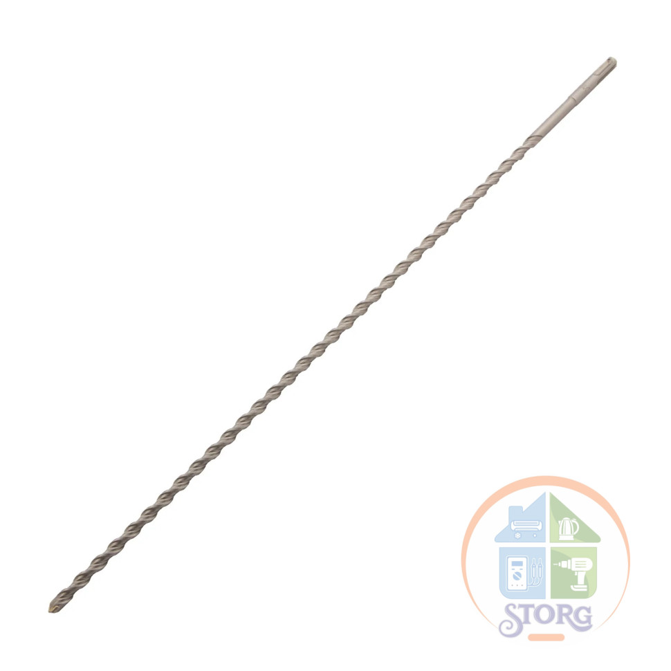 Бур по бетону, двойная спираль, Cobalt W-tip, 10x600 мм, SDS PLUS// Denzel