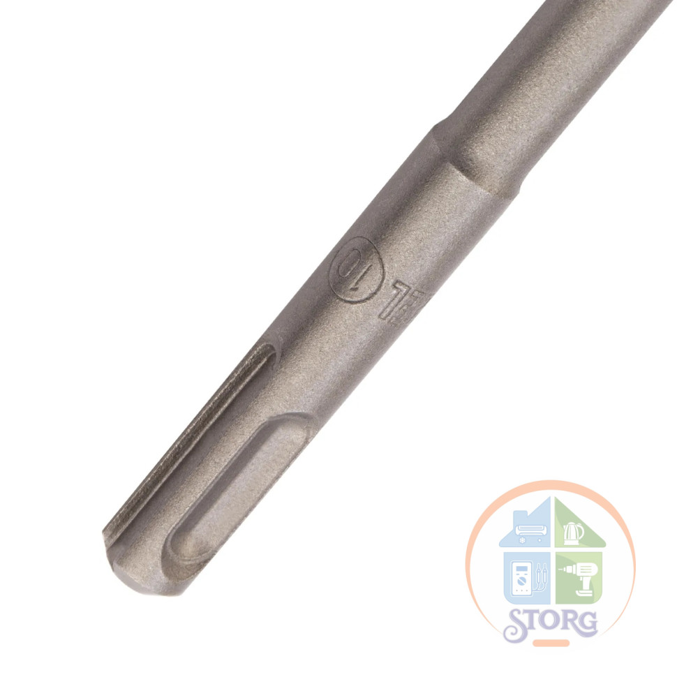 Бур по бетону, двойная спираль, Cobalt W-tip, 10x600 мм, SDS PLUS// Denzel