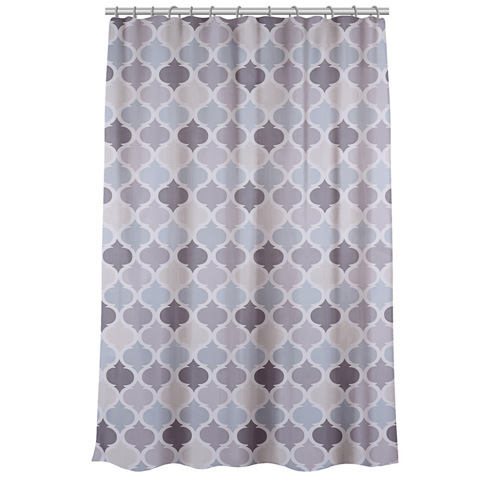 Шторка для ванной VETTA, с утяжелителем, полиэстер, 90 г/м2, 180x200см, Плитка, 054