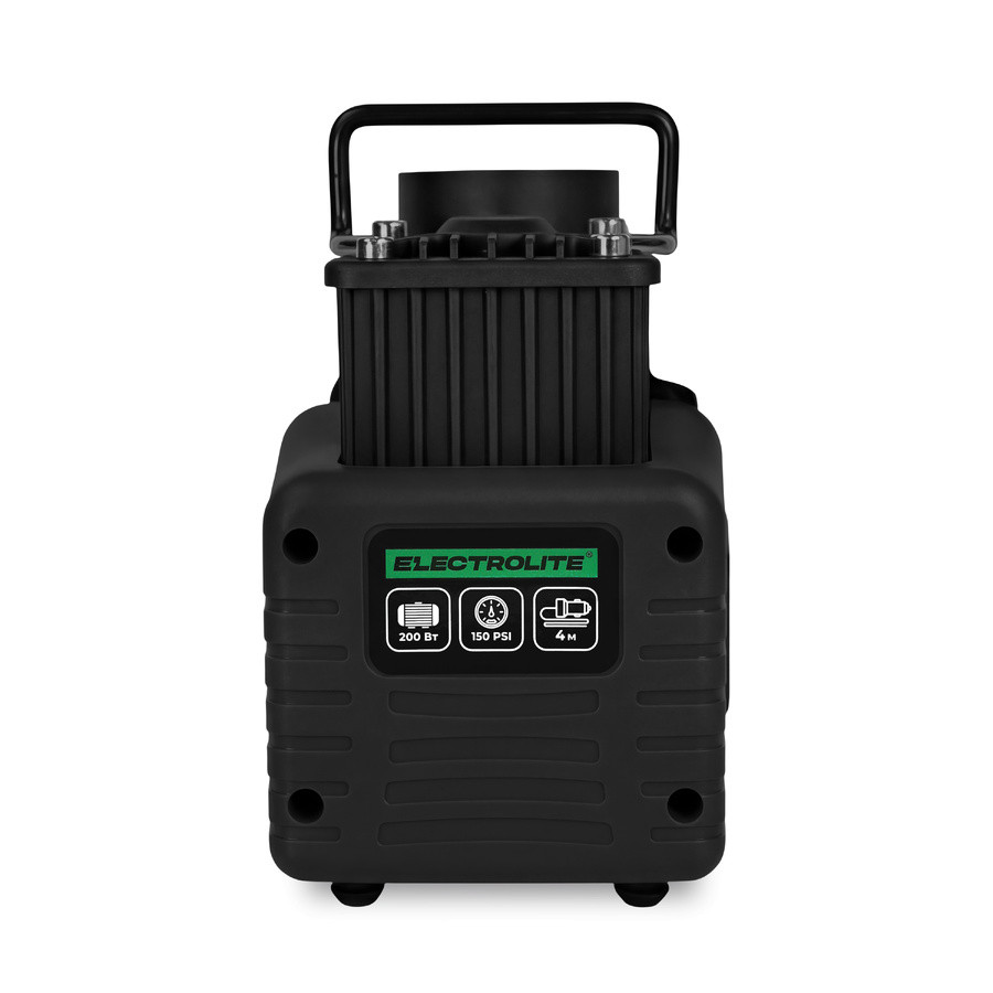 Автомобильный компрессор ELECTROLITE AC 200L, 200Вт, 10.2Бар, 70л/мин, гнезд. прикур., порш. металл