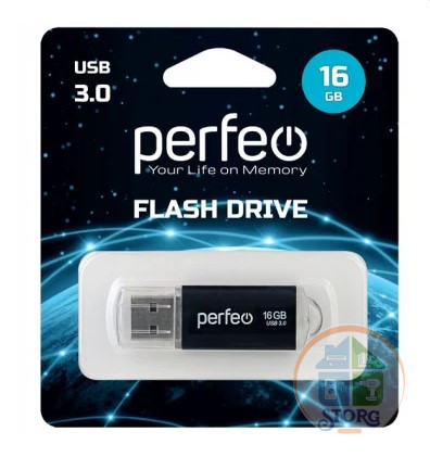 USB флэш-накопитель Perfeo USB 3.0 16GB C14 Black metal series