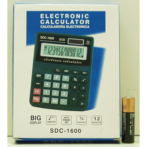 Калькулятор SDC-1600 ( Черный; Бухгалтерский; 12-разрядный)