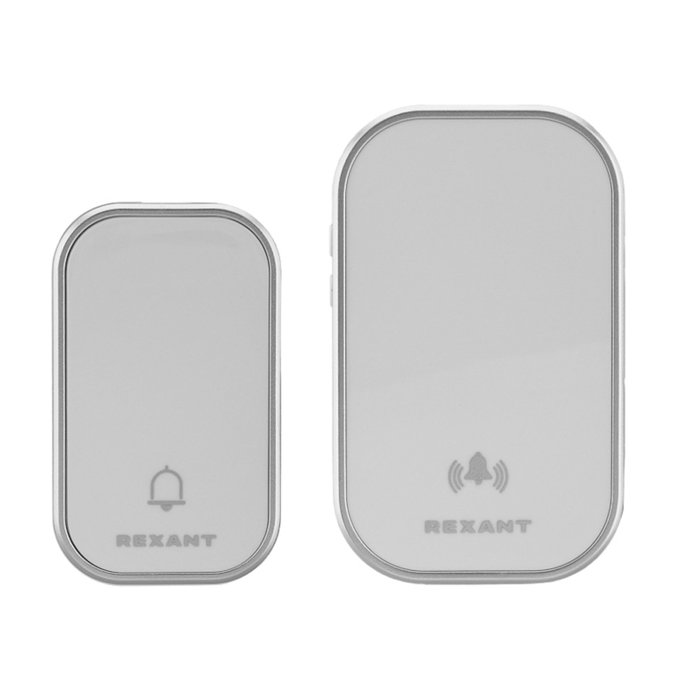 Дверной звонок беспроводной REXANT с цифровым кодированием 38 мелодий 200м IP44 белый