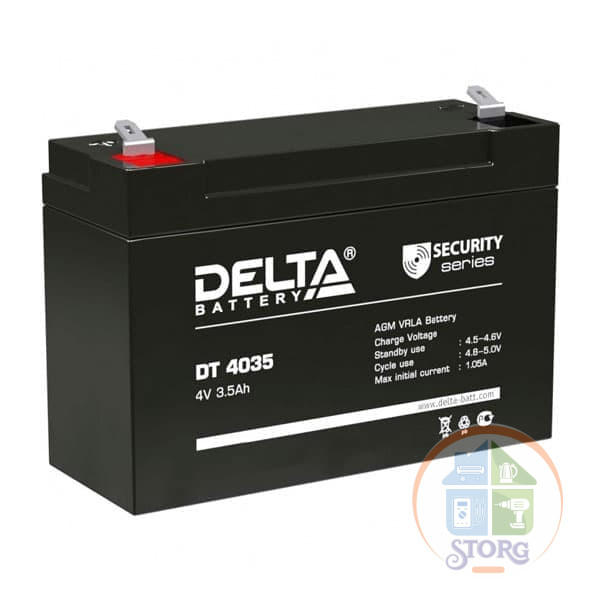 Аккумулятор DELTA  AGM-DT 4035 4v 3.5A (90х34х66)