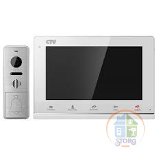 CTV-DP3700 W Комплект цветного видеодомофона  в одной коробке (антивандальная вызывная панель CTV-D3000 и цветной монитор CTV-M3700), цв. белый