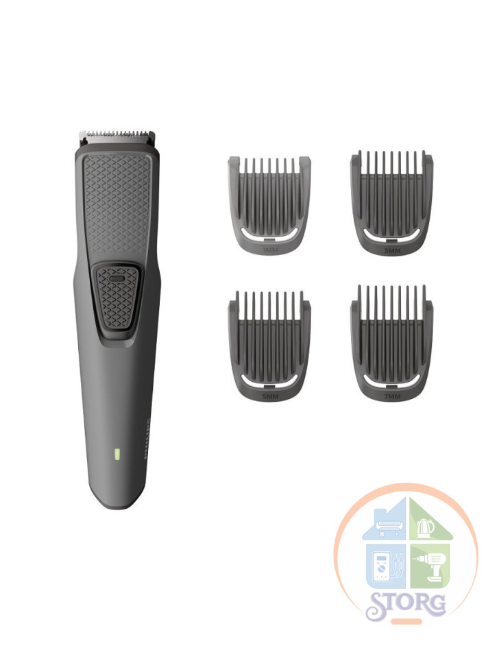Машинка для стрижки PHILIPS BT1216/10 серый (насадок в компл:4шт)