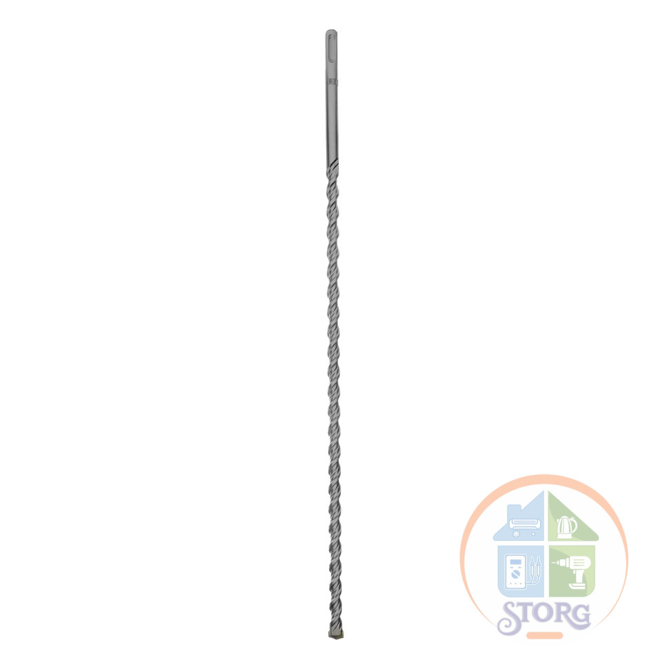 Бур по бетону, двойная спираль, Cobalt W-tip, 12x460 мм, SDS PLUS// Denzel