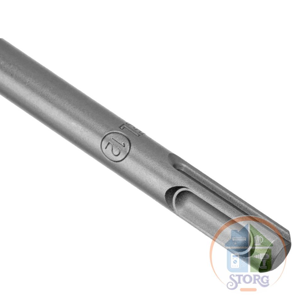 Бур по бетону, двойная спираль, Cobalt W-tip, 12x460 мм, SDS PLUS// Denzel