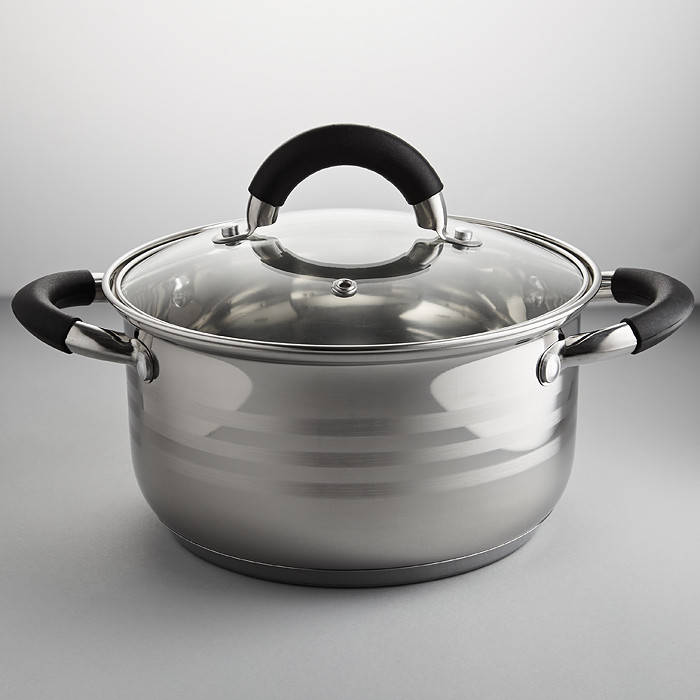 Кастрюля WEBBER BE-195/2 (Диаметр 16см; Объем 1.9л; Нерж.сталь; Стекл.крышка)