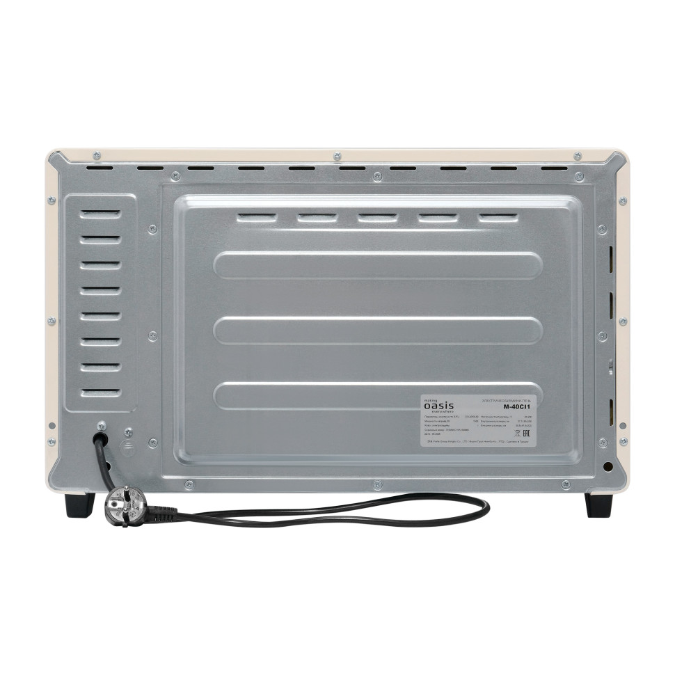 Духовой шкаф OASIS everywhere M-40CI1, Бежевый, 40л, 1500Вт, Конвекция, 5 реж., 50-250 °C, таймер