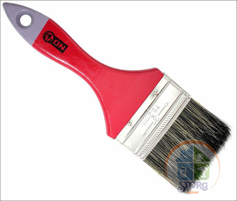 Кисть малярная плоская "Микс" смеш. щетина 3"(75мм) дер.ручка, ON Кисть малярная плоская "Микс" смеш. щетина 3"(75мм) дер.ручка, ON