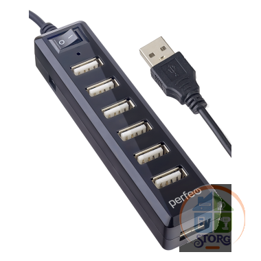 Perfeo USB-HUB 7 Port, (PF-H034 Black) чёрный