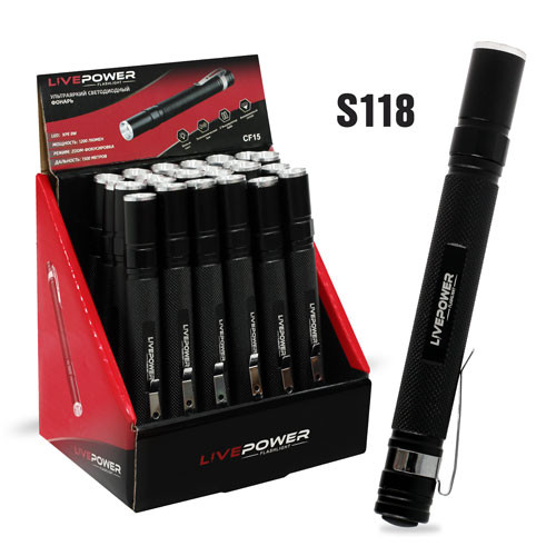 Ручной Светодиодный фонарь Live-Power CF15, 24pcs, черный