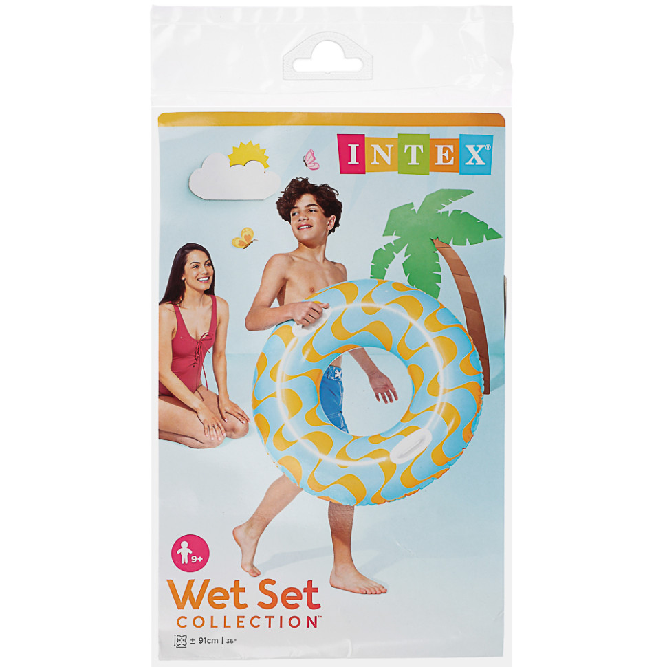 Круг надувной для плавания INTEX, 91см, старгейз, от 9 лет, 3 цвета, 59256