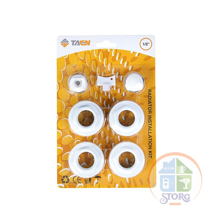 Комплект для подключения радиатора TAEN, 1"x1/2", без кронштейнов, в блистере, 2615779