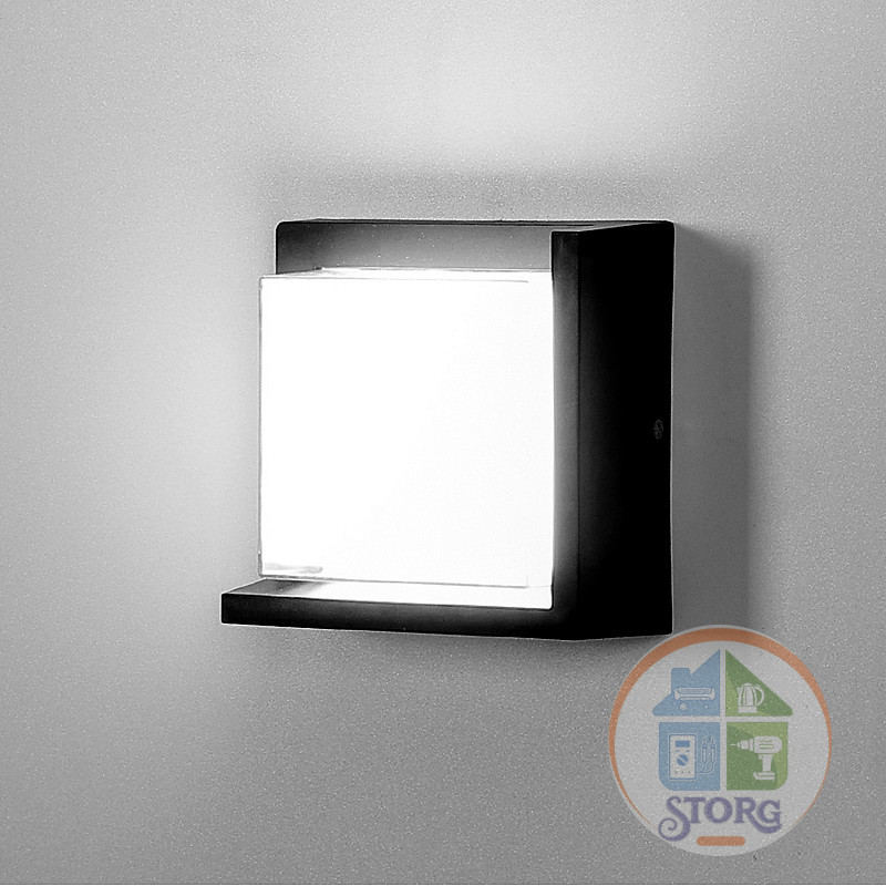 Светильник настенный накладной NUOVO LED 165x168x86 6Вт пластик 4200К IP 54 черный 24783 2 duwi
