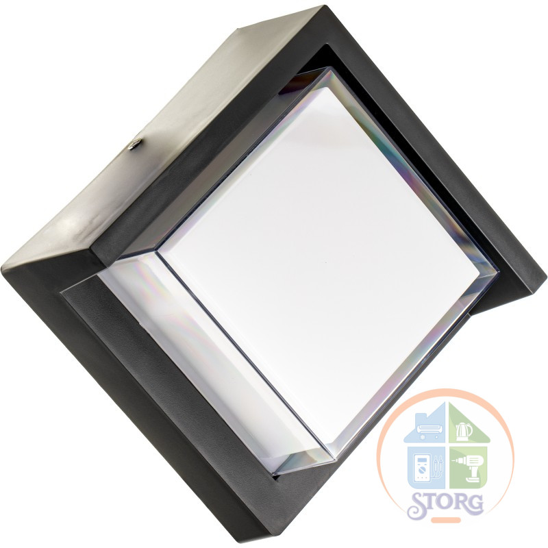 Светильник настенный накладной NUOVO LED 165x168x86 6Вт пластик 4200К IP 54 черный 24783 2 duwi