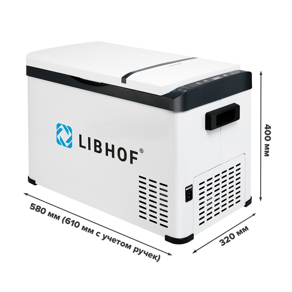 Автохолодильник Libhof K-30, 31л, 12/14В, от −25 °C до +20 °C, сенсорная панель, экорежим