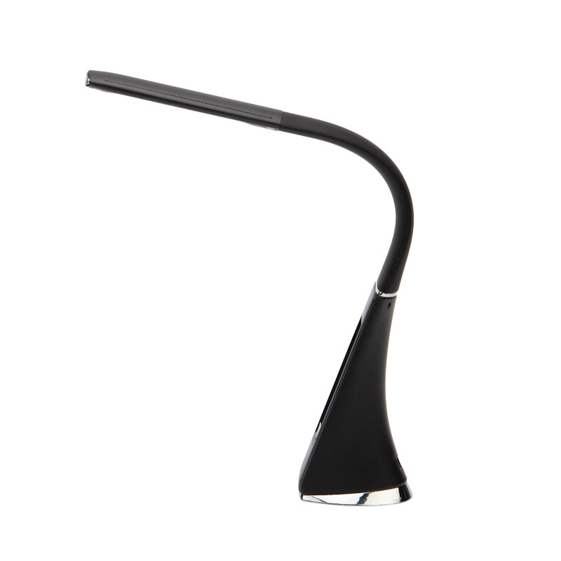 Светильник настольный REXANT Cesar LED черный, с поворотом излучающей поверхности на 360 градусов, 5000 К (часы, температура в помещении, будильник, к