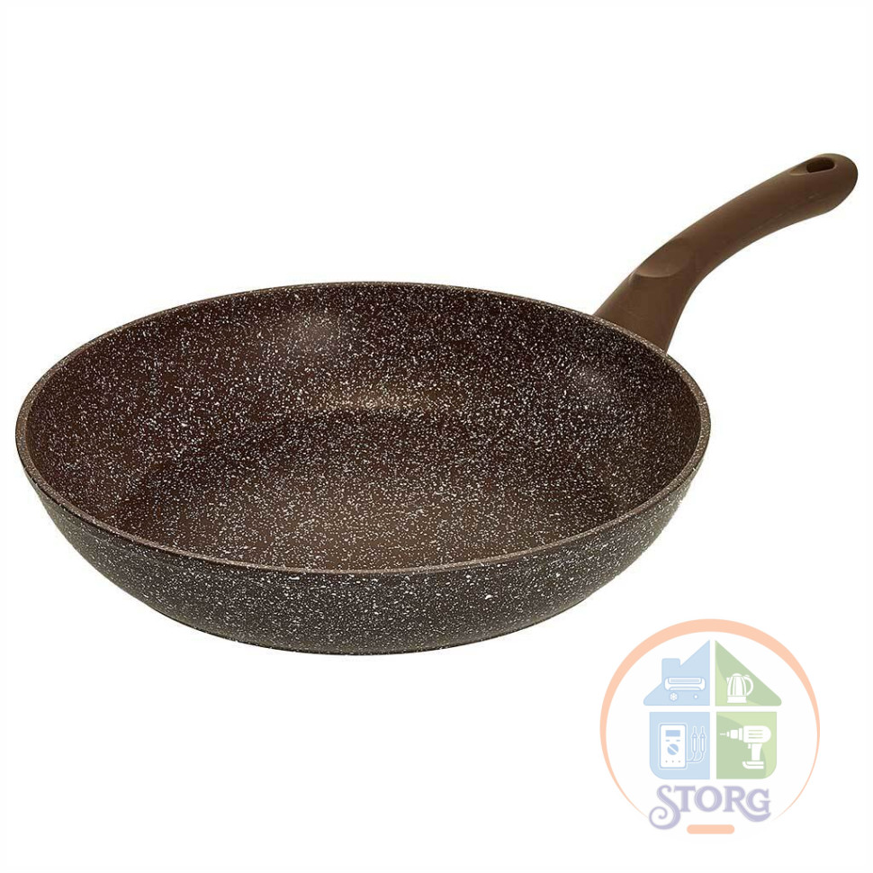 Сковорода алюминиевая ALPENKOK AK-0039A/26N "BROWN MARBLE", d=26см, индукция, антиприг.покрытие