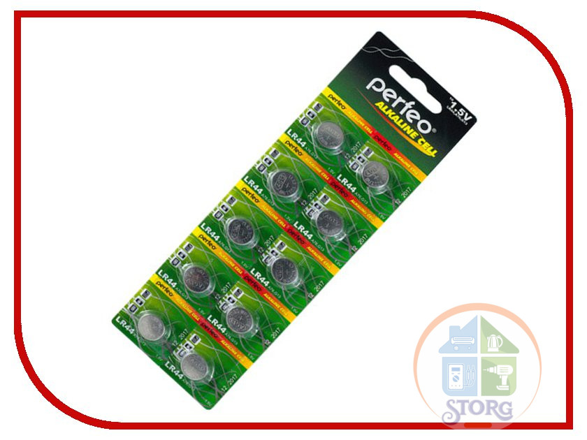 Элемент питания Perfeo LR44/10BL Alkaline Cell 357A AG13