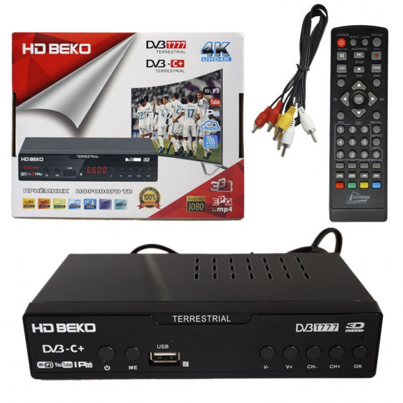 Цифровой ресивер DVB-T2 (PF-168-1-IN)приставка для цифрового TV, Dolby HD BEKO BE-6600  DVB-C T6000C