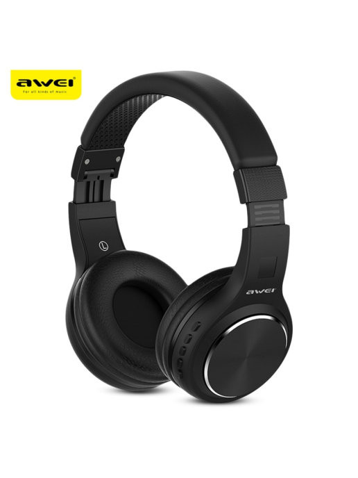 Наушники гарнитура  наголовная AWEI A600BL Bluetooth BLACK ( Micro SD, Bluetooth, Bass)