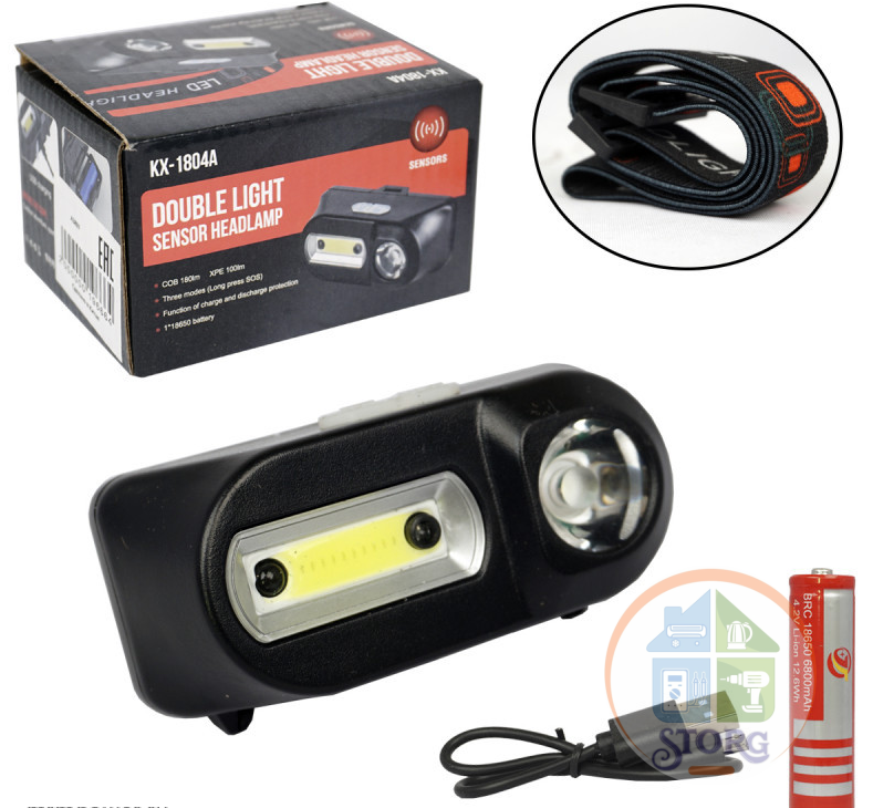 Фонарь налобный аккумуляторный LED FL-138 (KX-1804A) Супер яркий!