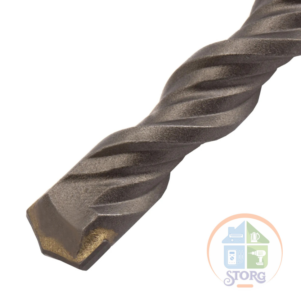 Бур по бетону, двойная спираль, Cobalt W-tip, 12x600 мм, SDS PLUS// Denzel