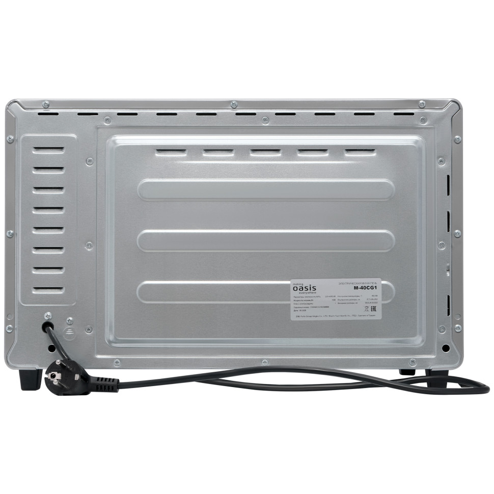 Духовой шкаф OASIS everywhere M-40CG1, Серый, 40л, 1500Вт, Конвекция, 5 реж., 50-250°С, таймер