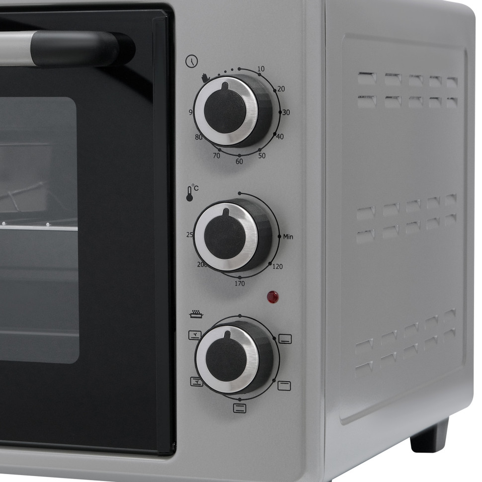 Духовой шкаф OASIS everywhere M-40CG1, Серый, 40л, 1500Вт, Конвекция, 5 реж., 50-250°С, таймер