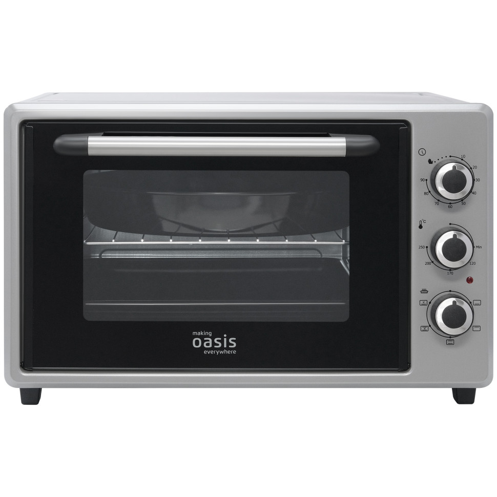 Духовой шкаф OASIS everywhere M-40CG1, Серый, 40л, 1500Вт, Конвекция, 5 реж., 50-250°С, таймер