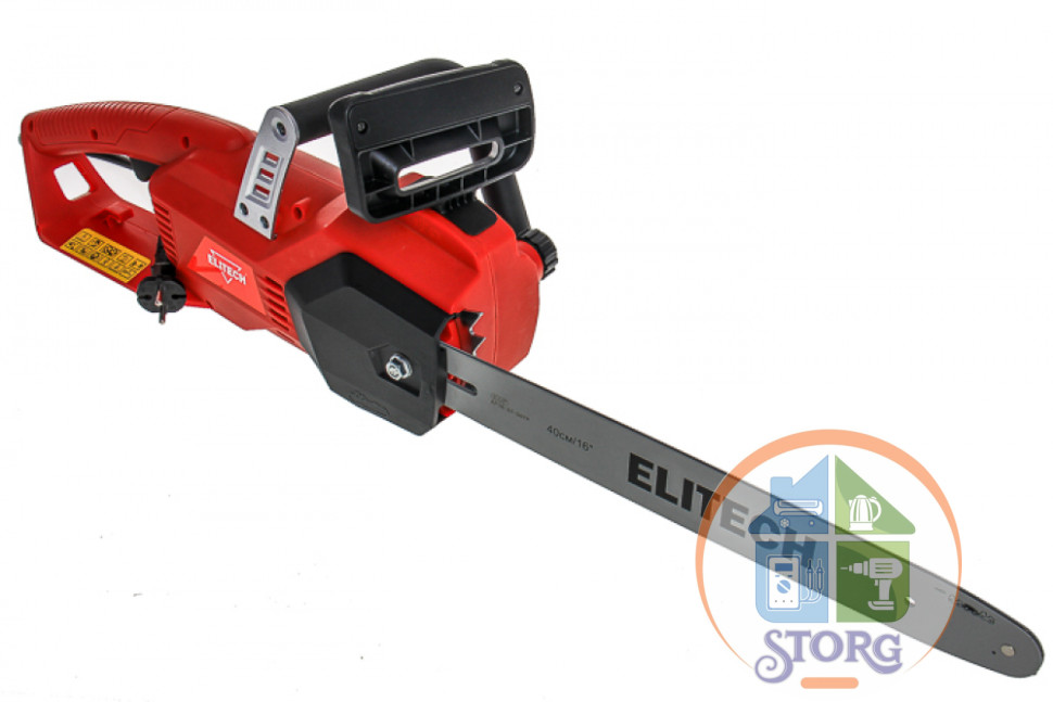 Пила цепная электрическая Elitech ЭП 2200/16, 2200Вт,шина 40см,продол.двигатель,индикатор перегрузки