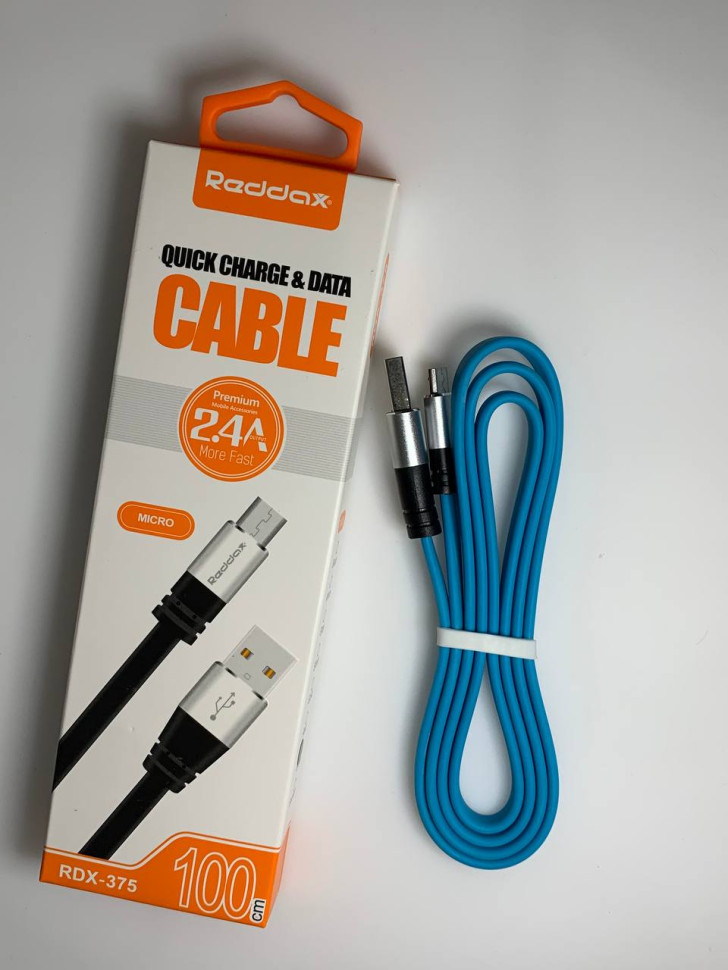 USB кабель Reddax RDX-375 micro usb 1м силиконовый (blue)