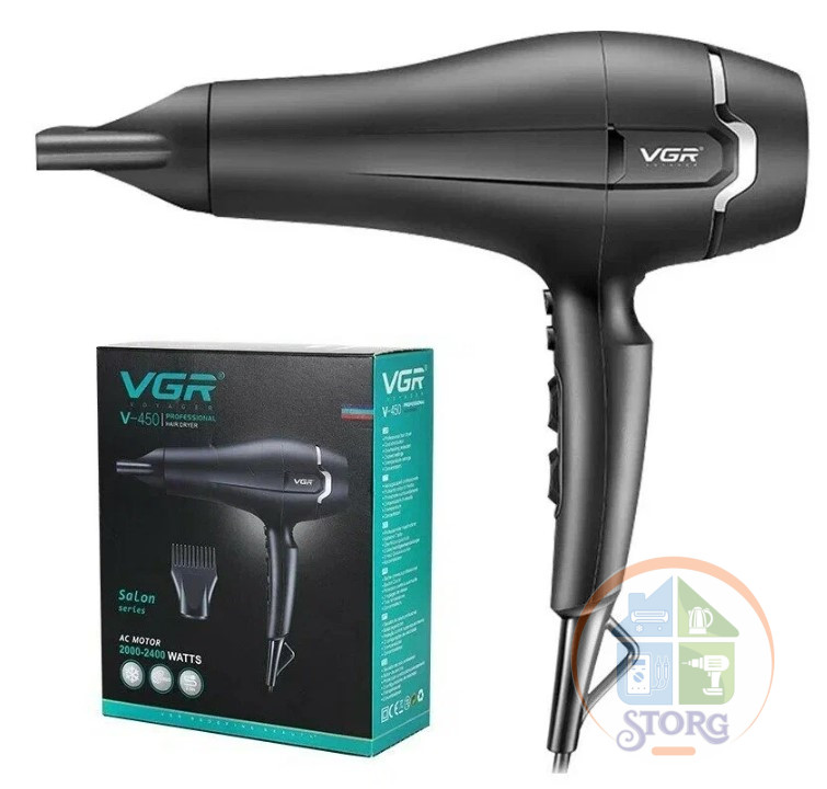 Фен для волос VGR V-450 Professional 2400 Вт
