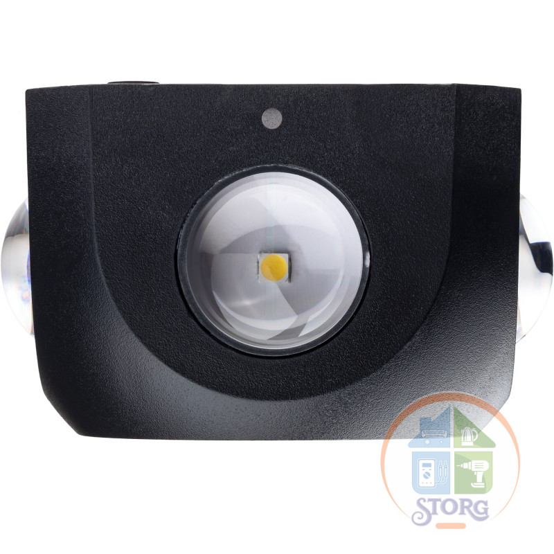 Светильник настенный накладной NUOVO LED 85x85x53 4Вт, 4200К IP 54 черный 4 луча 24789 4 duwi