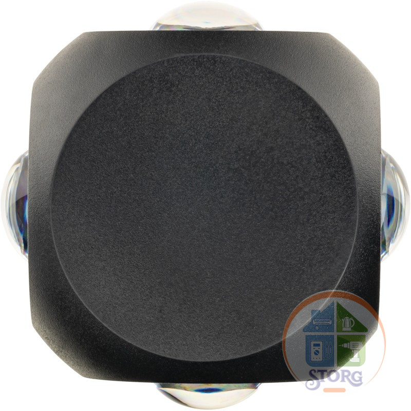 Светильник настенный накладной NUOVO LED 85x85x53 4Вт, 4200К IP 54 черный 4 луча 24789 4 duwi