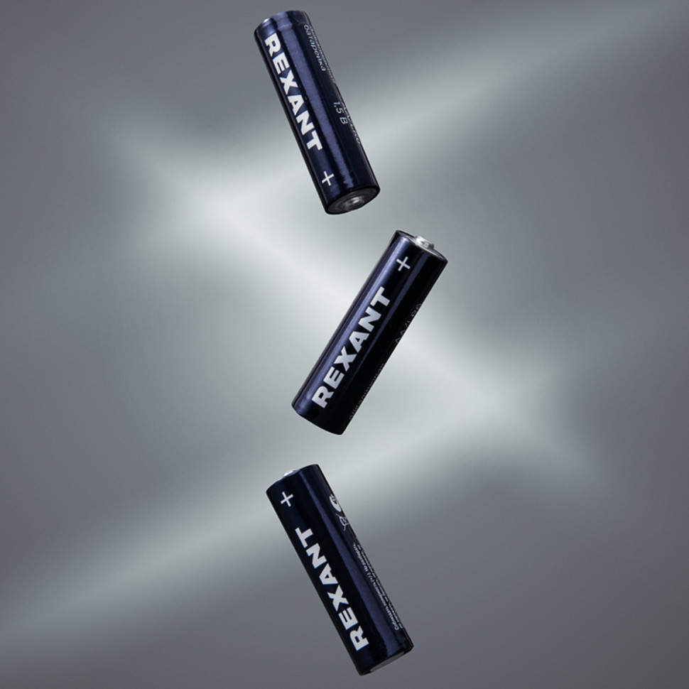 Элемент питания REXANT AA/LR6 пальчиковая, алкалиновая 1,5В блистер 2 шт.